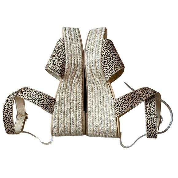 SOLE SOCIETY ADLYNDA 2 WOMENS COW HAIR ANKLE‎ STRAP PLATFORM SANDALS Size 8.5 - Picture 5 of 8